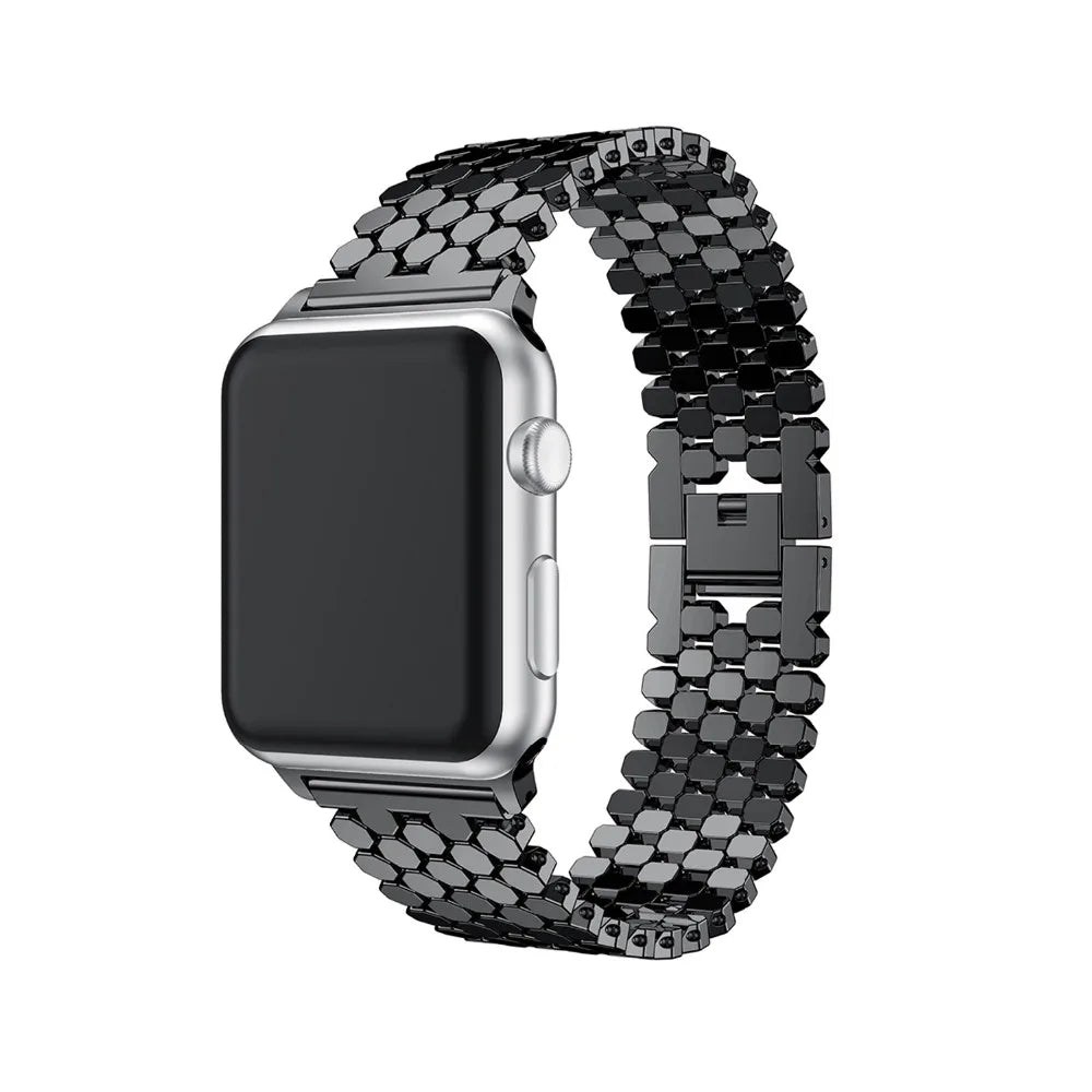 Fish-scale Metal strap for Apple watch band