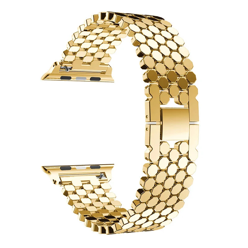 Fish-scale Metal strap for Apple watch band