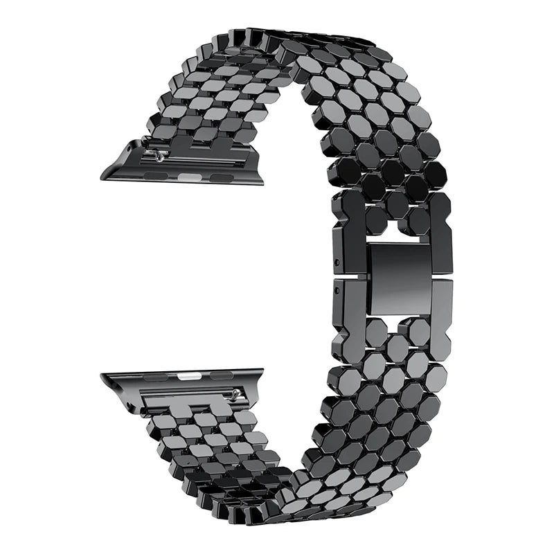 Fish-scale Metal strap for Apple watch band